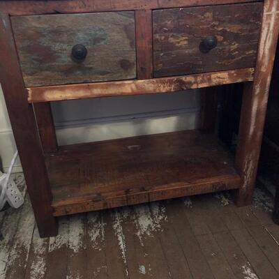 Super cowboy distressed side table