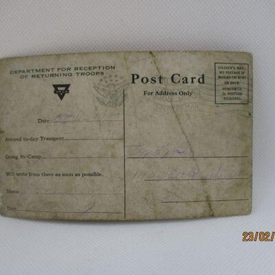 Lot 33 - WWI World War I Returning Troops Post Card