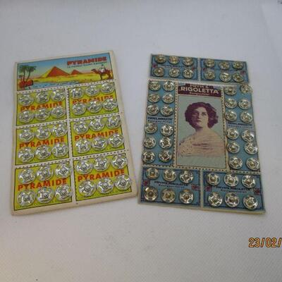 Lot 60 - (2) Sets of Vintage Clothes Snaps on Cards