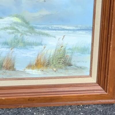 266 Original Oil on canvas of Sand Dunes by C. Melton 