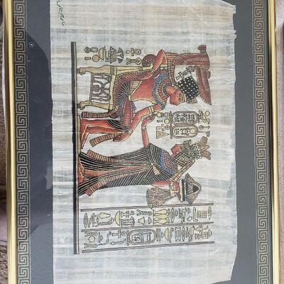 2 Egyptian Papyrus Painting