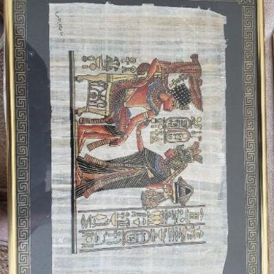 2 Egyptian Papyrus Painting