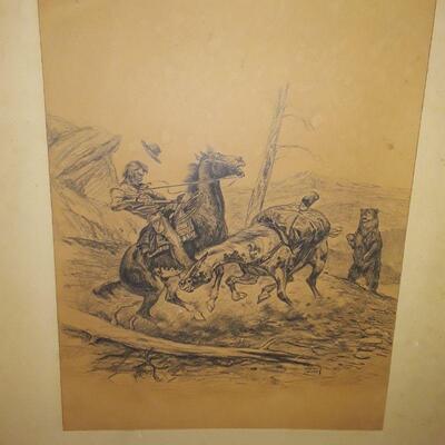 Original John Mariani pencil sketch