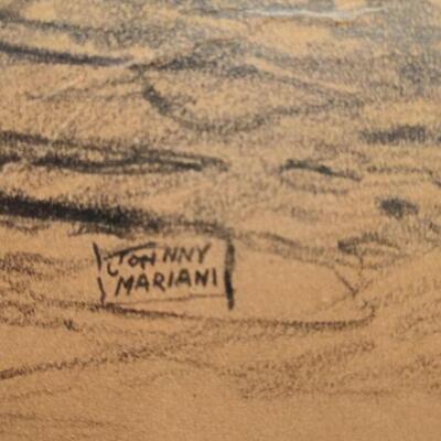 Original John Mariani pencil sketch