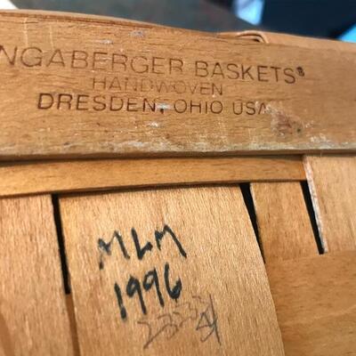 Lot 128:  Lined Longaberger Baskets And Toaster Cover
