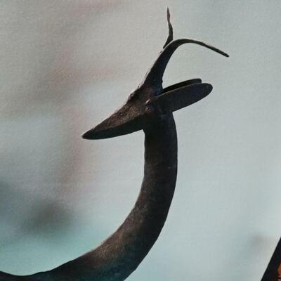 Antelope candle holder hand made