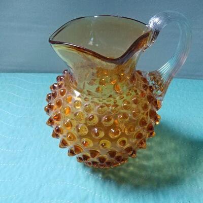 Amber Hobnail pitcher