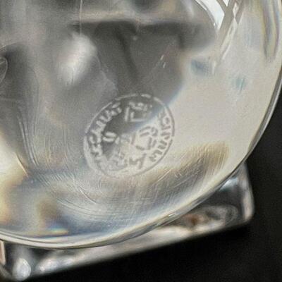 Beautiful Baccarat Crystal Egg and crystal base. Pristine!