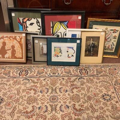 Lot of 9 framed art