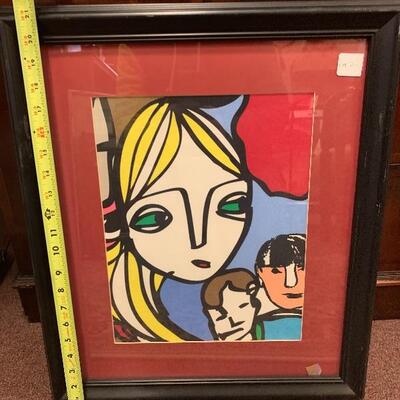Lot of 9 framed art