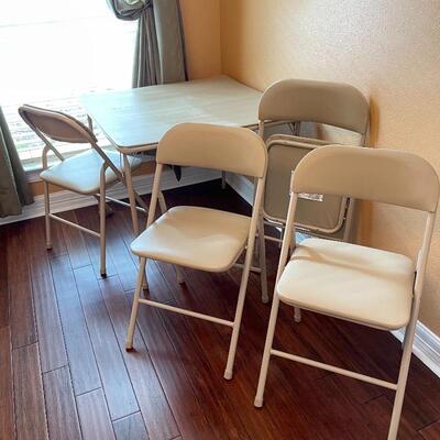 Card Table with 4 Padded Folding Chairs