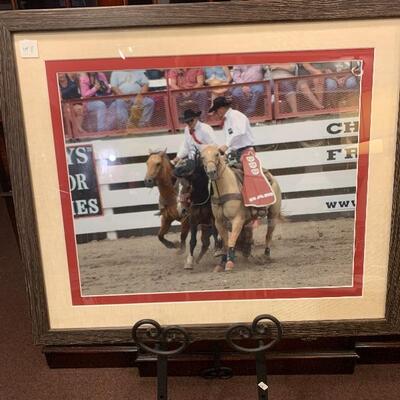 Lot 8 â€“ framed rodeo print