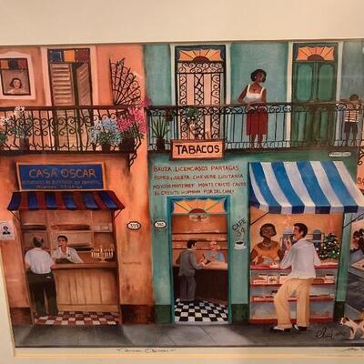 Lot 12-framed Casa Oscar 20 x 16 Signed print