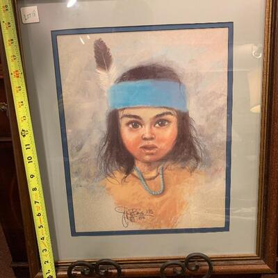 Lot 18 â€“ Jess E Dubois SW Indian framed print 19 x 23