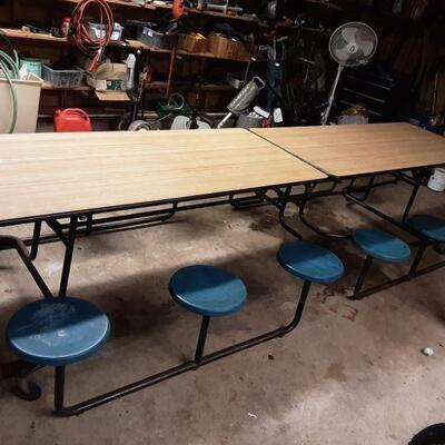 Vintage 12 Seat Fold Up  Cafeteria Table