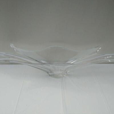 Val St. Lambert Long art glass-signed
