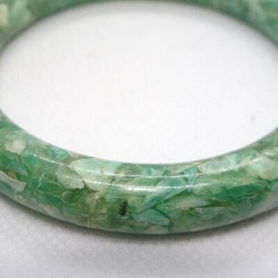 Vintage Chipped Plastic Bracelet Green for Saint Patricks Day! 