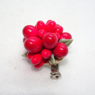 Mid Century Red Berry Pin 