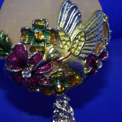 Must Have Glass & Metal Hummingbird Perfume Bottle 