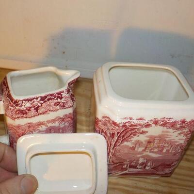 " Vintage Masons Vista  sugar AND creamer".