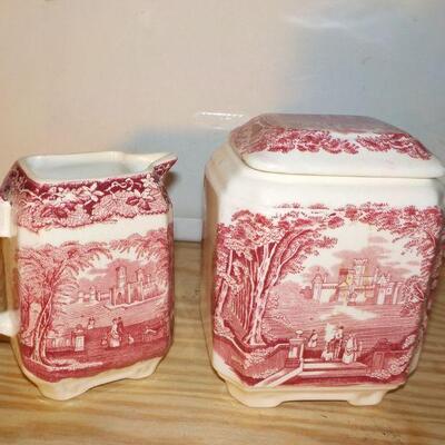 " Vintage Masons Vista  sugar AND creamer".