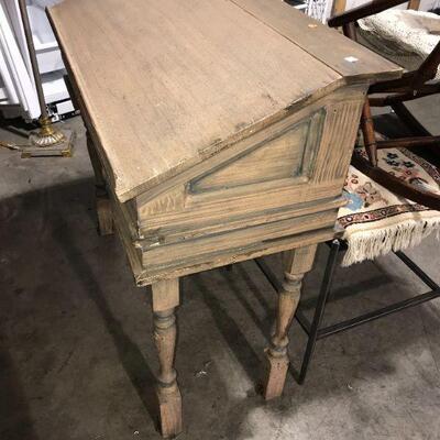 Tall Wooden Desk - Size is 45 x 19 1/2 inches and is 43