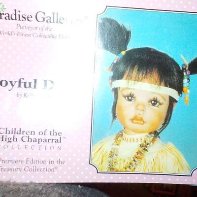 " Vintage Paradise Galleries Doll" Native American Joyful Dove. 20 inches.