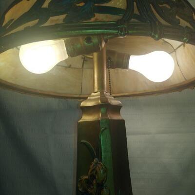 Charles Parker slag lamp early 20th century