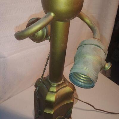 Charles Parker slag lamp early 20th century