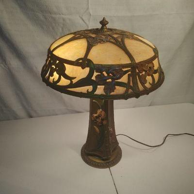 Charles Parker slag lamp early 20th century