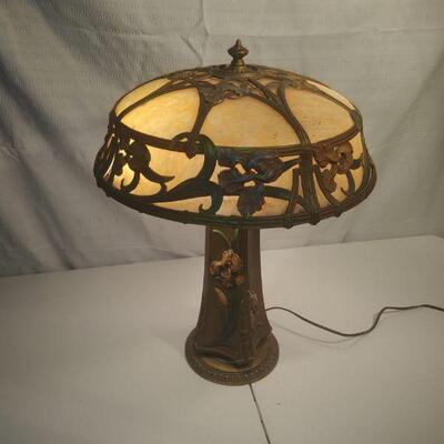 Charles Parker slag lamp early 20th century