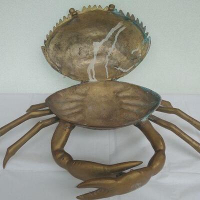 Vintage Brass Crab 