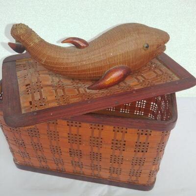 Whale/dolphin basket by Shanghai Handicrafts