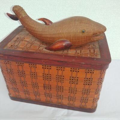 Whale/dolphin basket by Shanghai Handicrafts