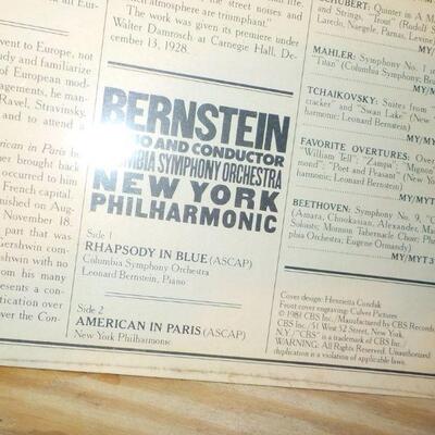 " Hershwin Rhapsody in Blue Album/ Bernstein conductor".
