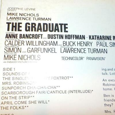 : The Graduate ", Paul Simon original album. Dustin Hoffman.