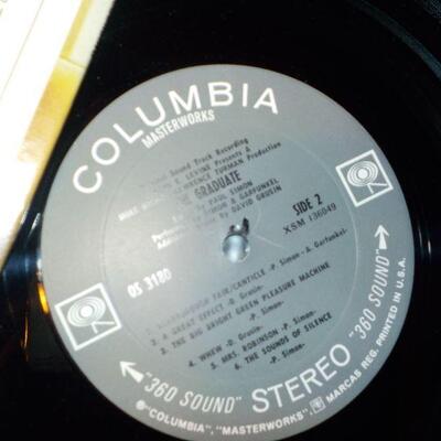 : The Graduate ", Paul Simon original album. Dustin Hoffman.
