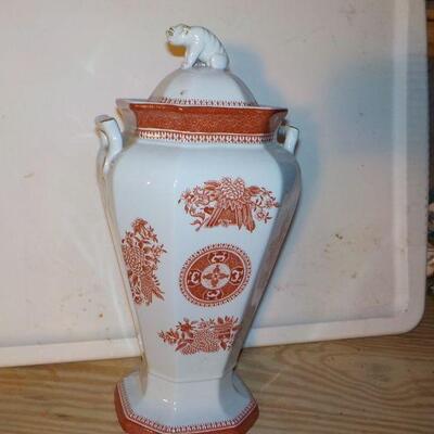 " Spodes Fitzhugh Copeland fine stone Art Deco Vase".