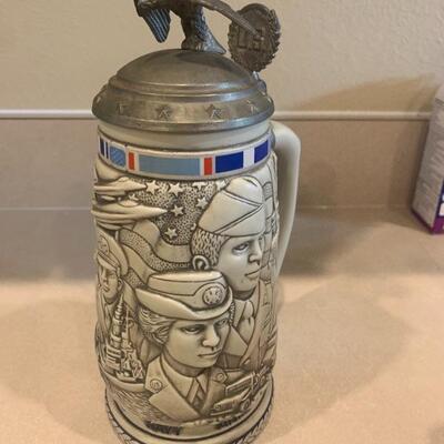 Vintage armed forces beer stein 