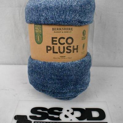 Berkshire EcoPlush Oversized Throw Blanket, 50x70, Blue - New