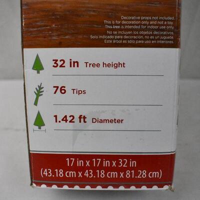 Holiday Time Fiber Optic Concord Christmas Tree 32 in, Green - New