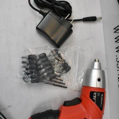 Stalwart 25-piece 48-Volt Cordless Screwdriver with LED Light.No packaging - New