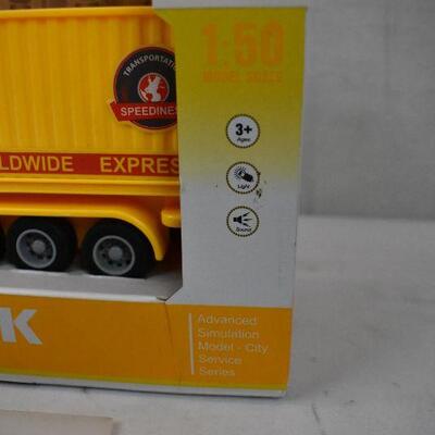 Vokodo Container Truck Toy, Yellow - New