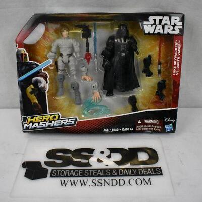 Star Wars Hero Mashers Luke Skywalker vs Darth Vader. Damaged Box - New