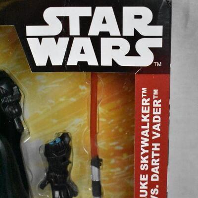Star Wars Hero Mashers Luke Skywalker vs Darth Vader. Damaged Box - New