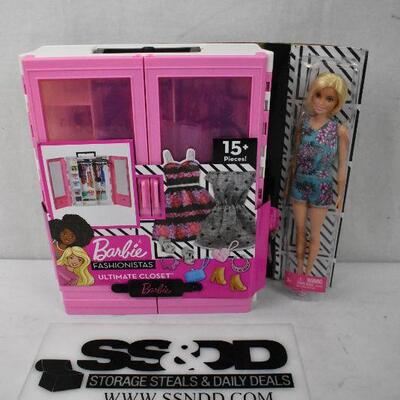 Barbie Ultimate Closet Doll with Doll & 15+ pieces! Damaged Box - New