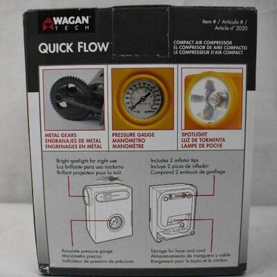 Wagan Tech Quick Flow Compact Air Compressor - New