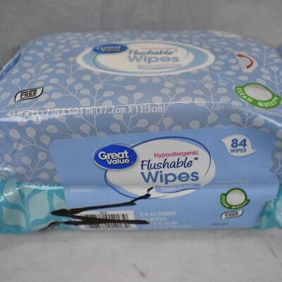 Cottonelle Flushable Wet Wipes, 1 Refill Pack, 168 Flushable Wipes - New