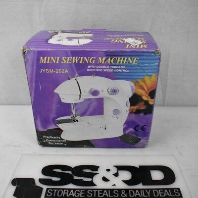 Mini Sewing Machine with Double Threads & 2 Speed Control. Damaged Box - New