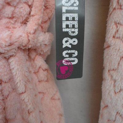 Sleep & Co Peach Stars Robe with tie & Hood, Women's Size Small - New